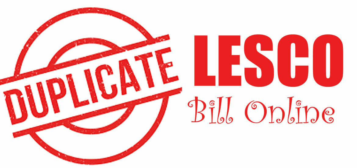 how to download lesco duplicate bill