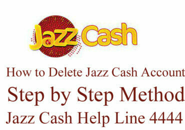 method to delete jazz cash account