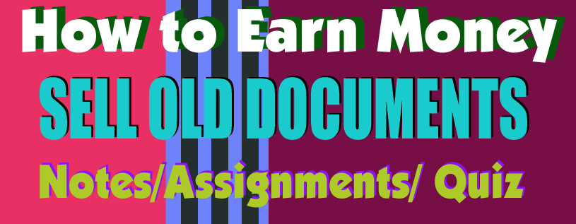 earn money to sell documents