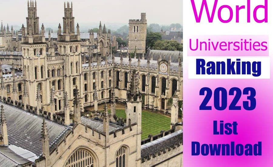 world top ranking universities list 2023