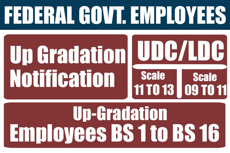 federal employees up gradation notification download